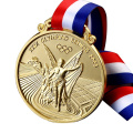 Wholesale Price Custom Made Medals Souvenir Blank Gold Finisher Sport Gymnastic Award Medal with Ribbon